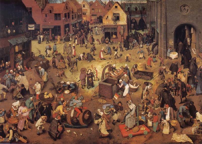 BRUEGEL, Pieter the Elder The fright between Carnival and Lent oil painting image